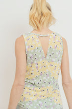Load image into Gallery viewer, Printed Terry Back Opened Sleeveless Top
