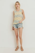 Load image into Gallery viewer, Printed Terry Back Opened Sleeveless Top