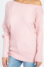 Load image into Gallery viewer, One Shoulder Ribbed Sweater