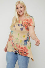 Load image into Gallery viewer, Multi-colored Watercolor Flower Print Tunic