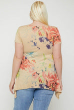 Load image into Gallery viewer, Multi-colored Watercolor Flower Print Tunic