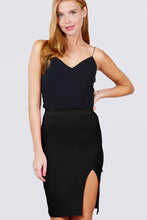 Load image into Gallery viewer, Front Slit Bengaline Midi Skirt