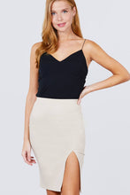 Load image into Gallery viewer, Front Slit Bengaline Midi Skirt