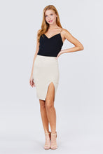 Load image into Gallery viewer, Front Slit Bengaline Midi Skirt