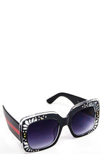 Load image into Gallery viewer, Designer Rhinestone Modern Wayfarer