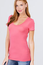 Load image into Gallery viewer, Short Sleeve Scoop Neck Tee
