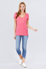 Load image into Gallery viewer, Short Sleeve Scoop Neck Tee