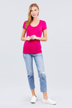 Load image into Gallery viewer, Short Sleeve Scoop Neck Tee
