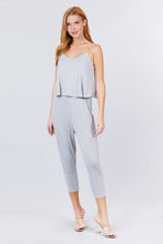 Load image into Gallery viewer, Cami Layered Top Capri Knit Jumpsuit