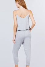 Load image into Gallery viewer, Cami Layered Top Capri Knit Jumpsuit