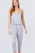 Load image into Gallery viewer, Cami Layered Top Capri Knit Jumpsuit