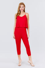 Load image into Gallery viewer, Cami Layered Top Capri Knit Jumpsuit