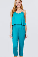 Load image into Gallery viewer, Cami Layered Top Capri Knit Jumpsuit