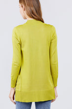 Load image into Gallery viewer, Long Sleeve Rib Banded Open Sweater Cardigan W/pockets