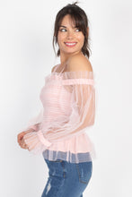 Load image into Gallery viewer, Sheer Mesh Open Shoulder Top