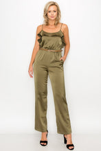 Load image into Gallery viewer, Ruffle Trim Belted Jumpsuit