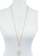 Load image into Gallery viewer, Fashion Oval Stone Pendant Long Necklace