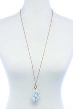 Load image into Gallery viewer, Fashion Oval Stone Pendant Long Necklace