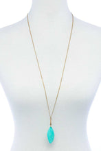 Load image into Gallery viewer, Fashion Oval Stone Pendant Long Necklace