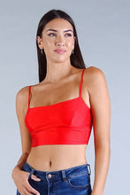 Load image into Gallery viewer, Sexy Spaghetti Strap Darted Under Bust Crop Top