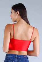 Load image into Gallery viewer, Sexy Spaghetti Strap Darted Under Bust Crop Top