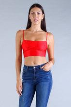 Load image into Gallery viewer, Sexy Spaghetti Strap Darted Under Bust Crop Top