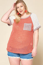 Load image into Gallery viewer, Color-blocked Sweater Knit Top
