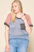 Load image into Gallery viewer, Color-blocked Sweater Knit Top