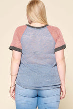 Load image into Gallery viewer, Color-blocked Sweater Knit Top