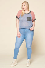 Load image into Gallery viewer, Color-blocked Sweater Knit Top
