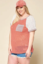 Load image into Gallery viewer, Color-blocked Sweater Knit Top