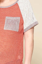 Load image into Gallery viewer, Color-blocked Sweater Knit Top