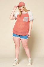 Load image into Gallery viewer, Color-blocked Sweater Knit Top