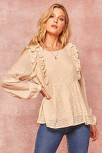 Load image into Gallery viewer, A Semi-sheer Striped Woven Top