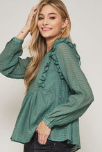Load image into Gallery viewer, A Semi-sheer Striped Woven Top