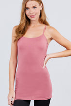 Load image into Gallery viewer, Basic Adjustable Spaghetti Strap Tunic Cami W/ Shelf Bra