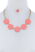Load image into Gallery viewer, Fashion Cute Multi Tender Flower Necklace And Earring Set