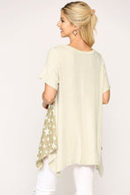Load image into Gallery viewer, Star Textured Knit Mixed Tunic Top With Shark Bite Hem