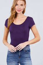 Load image into Gallery viewer, Solid Short Sleeve Scoop Neck Bodysuit