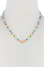 Load image into Gallery viewer, Evil Eye Charm Color Block Necklace