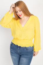 Load image into Gallery viewer, Waist Smoking V Neck Blouse