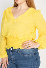 Load image into Gallery viewer, Waist Smoking V Neck Blouse