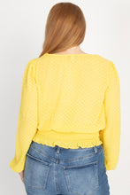 Load image into Gallery viewer, Waist Smoking V Neck Blouse