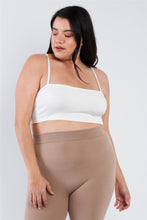 Load image into Gallery viewer, Plus Size Open Stripe Back Cami Strap Athletic Lounge Bra