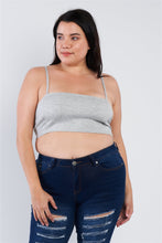 Load image into Gallery viewer, Plus Size Open Stripe Back Cami Strap Athletic Lounge Bra
