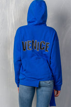Load image into Gallery viewer, Uneven Hem Graphic "venice" Pullover Hoodie