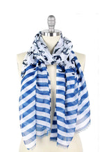 Load image into Gallery viewer, Fashion Anchor And Stripe Print Scarf