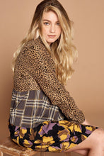 Load image into Gallery viewer, Cheetah Print Button-down Collard Shirt Dress