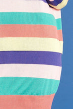 Load image into Gallery viewer, Multi-colored Striped Knit Sweater Dress