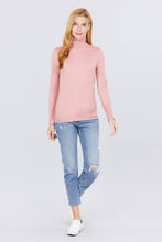 Load image into Gallery viewer, Long Sleeve With Metal Button Detail Turtle Neck Viscose Sweater
